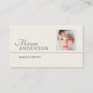 Carte De Visite UNISEX professionnel (PHOTO & LOGO INSERT) -