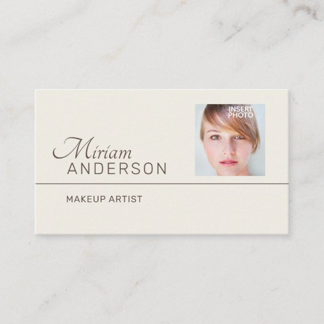 Carte De Visite UNISEX professionnel (PHOTO & LOGO INSERT) - (Devant)