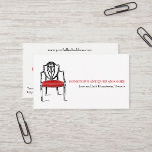Carte de visite Upholsterer revendeur de magasin d