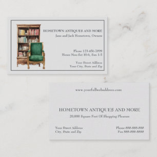 Carte de visite Upholsterer revendeur de magasin d
