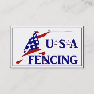 Carte De Visite USA Patriotique clôture En Garde Sports