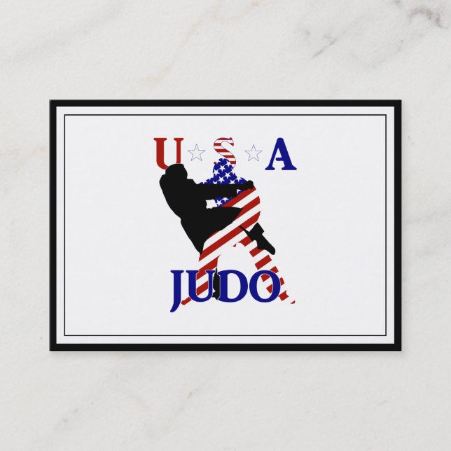 Carte De Visite USA Patriotique Martial Arts JUDO (Devant)