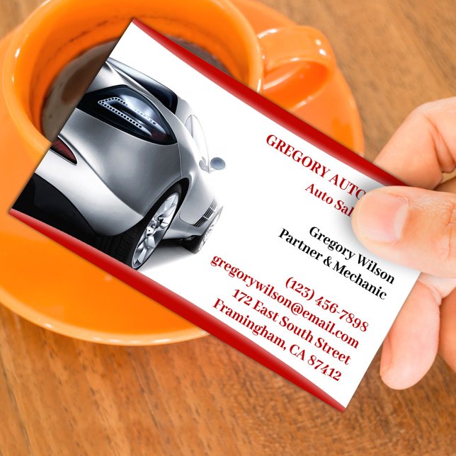 Carte De Visite Used Car Sales Business Card Template (Créateur téléchargé)