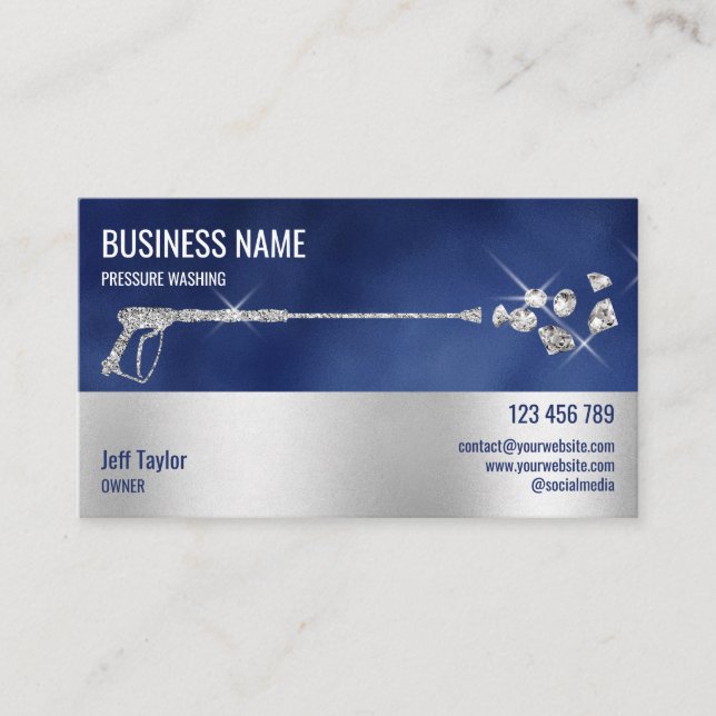 Carte De Visite Usine de lavage à pression professionnelle (Devant)