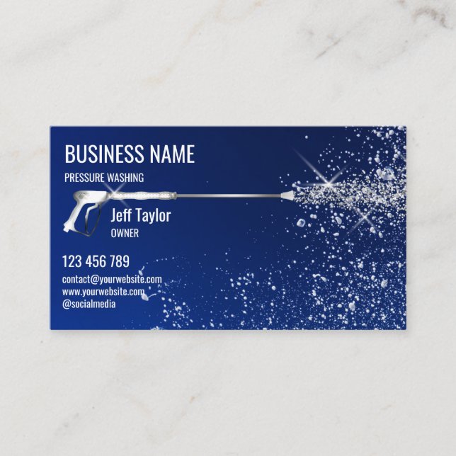 Carte De Visite Usine de lavage à pression professionnelle (Devant)