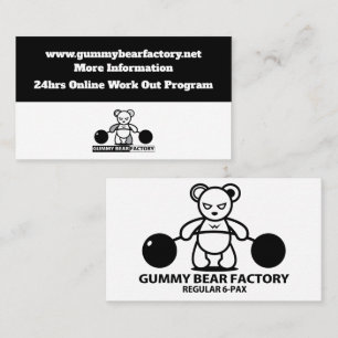 Carte De Visite Usine d'ours de gomme /salle de gym/fitness