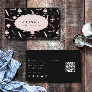 Carte De Visite Ustensiles de boulangerie et de Cuisine Cuisine QR