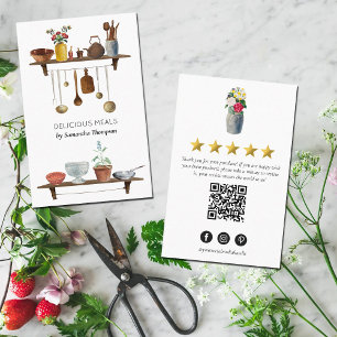 Carte De Visite Ustensiles de cuisine Chef cuisinier Demande de ré