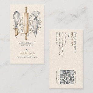 Carte De Visite Ustensiles de cuisson Boulangerie Pâtisserie Chef 