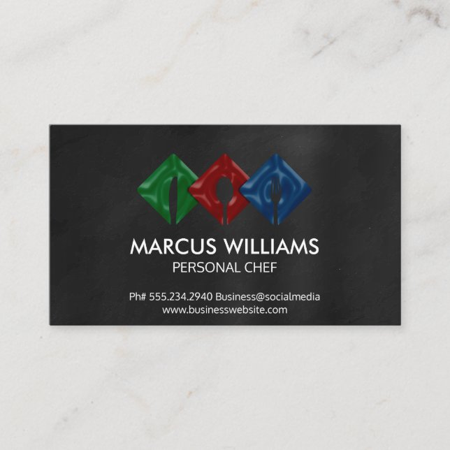 Carte De Visite Ustensiles de restaurant | Culinaire de restaurant (Devant)