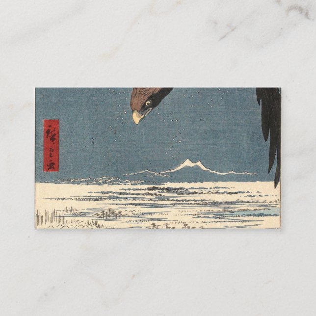 Carte De Visite Utagawa Hiroshige Japanese Woodblock Eagle (Devant)