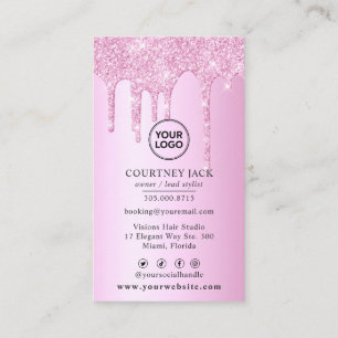 Carte De Visite Utiliser votre propre logo Parties scintillant mé