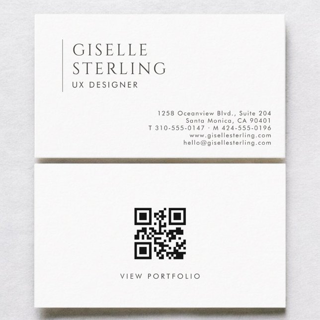 Carte De Visite UX Designer Modern Professional QR Code (Créateur téléchargé)