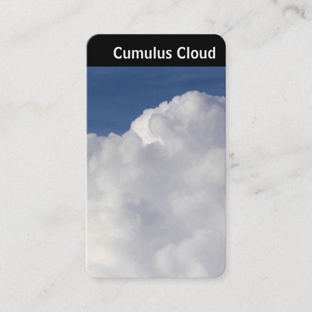 Carte De Visite V En-tête - Nuage Cumulus (Devant)