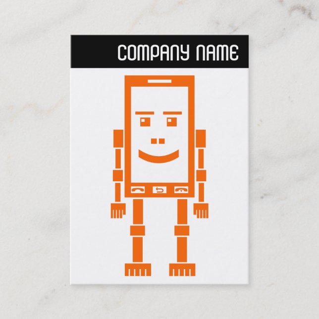Carte De Visite V Header - Robo Phone - Orange (Devant)