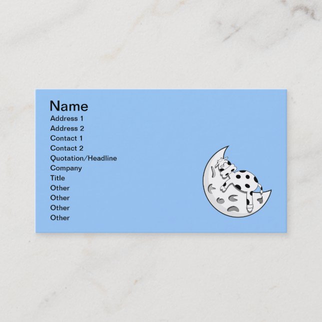 Carte De Visite vaca_fr_la_luna_Vector_Clipart (Devant)