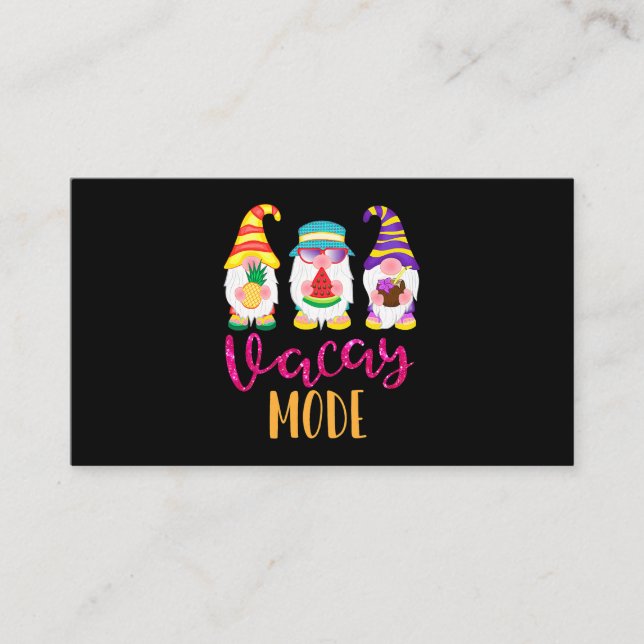 Carte De Visite Vacay Mode mignon Gnomes d'été Drôle cadeaux pour  (Devant)