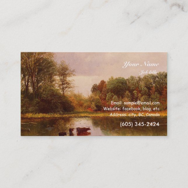 Carte De Visite Vaches Dans Un Paysage D'abreuvage Albert Bierstad (Devant)