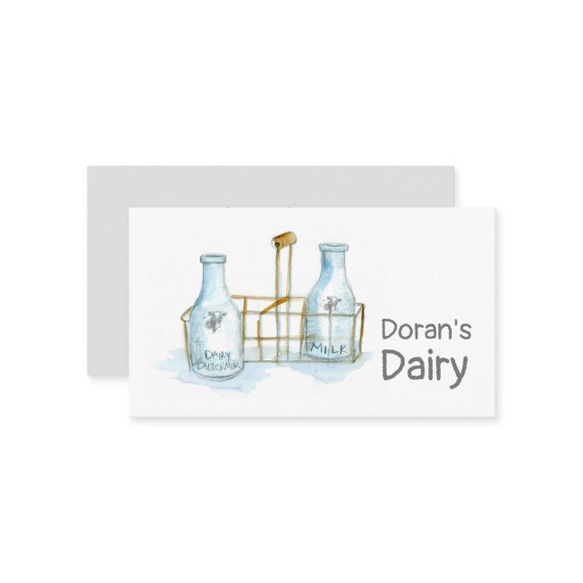 Carte De Visite Vaches Holstein de ferme laitière (Devant/Arrière en situation)