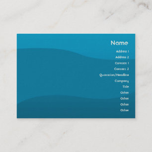Carte De Visite Vague bleue - potelée