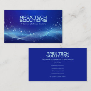 Carte De Visite Vague de maille bleue royale lumineuse Bokeh