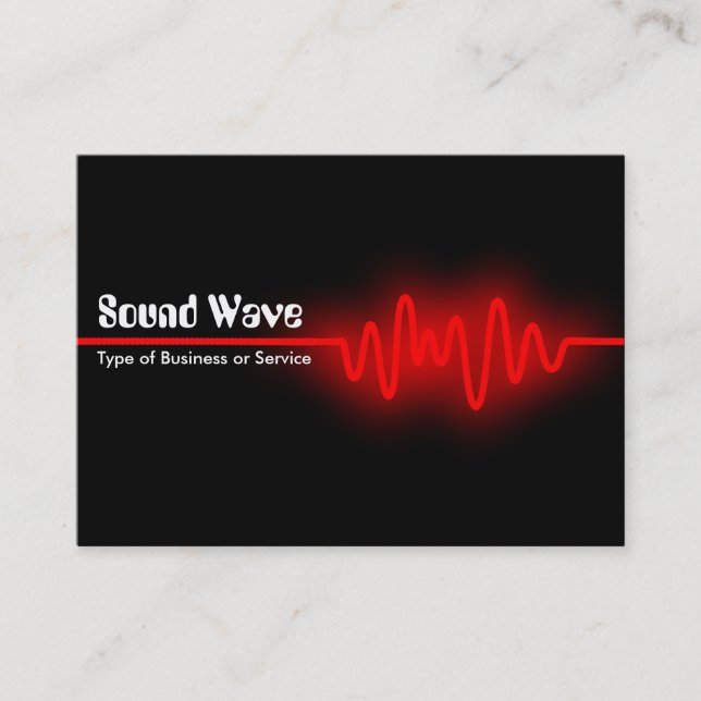 Carte De Visite Vague sonore - rouge et noir (Devant)