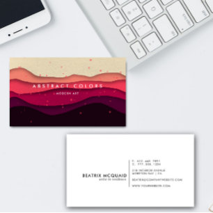 Carte De Visite Vagues Abstraites modernes