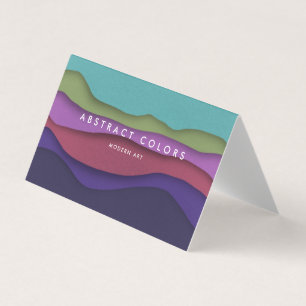 Carte De Visite Vagues Abstraites modernes de couleur
