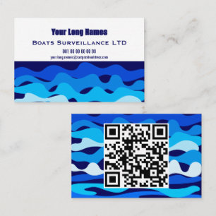Carte De Visite Vagues bleues abstraites de style d'entreprise