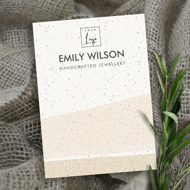 CARTE DE VISITE VAGUES CÉRAMIQUES BLANCHES ABSTRAITES ÉCRASSER AFF (Créateur téléchargé)