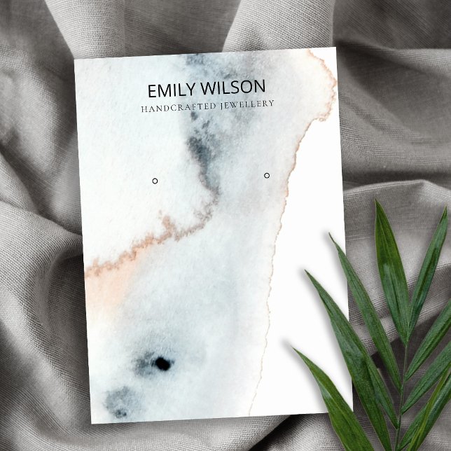 CARTE DE VISITE VAGUES DE COULEUR D'EAU AQUA BLUE GOLD (Créateur téléchargé)