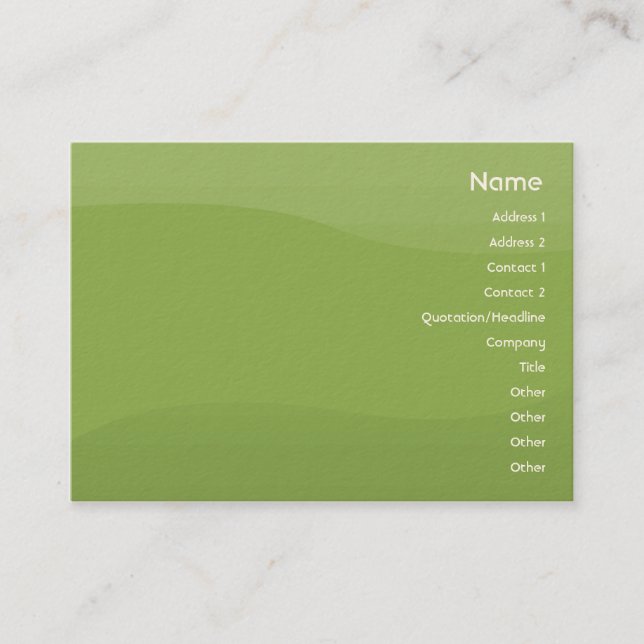 Carte De Visite Vagues de Foamgreen - potelées (Devant)