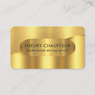 Carte De Visite Vagues de luxe en or Couches Chauffeur
