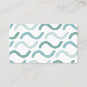 Carte De Visite Vagues de mer amoureux de l'océan bleu pastel surf