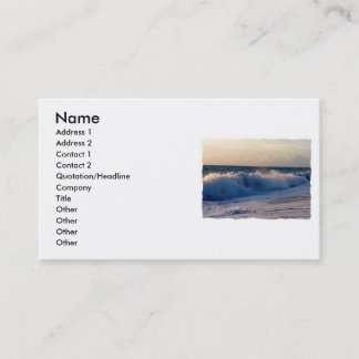 Carte De Visite Vagues de rupture courageuses sur une plage de la