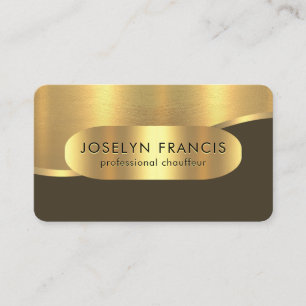 Carte De Visite Vagues dorées luxueuses pour chauffeur