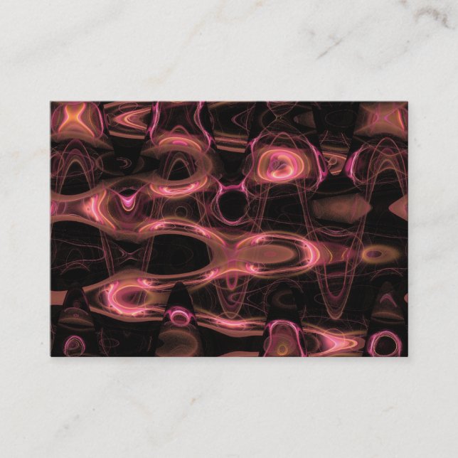 Carte De Visite Vagues fractales à la flamme 01 (Devant)
