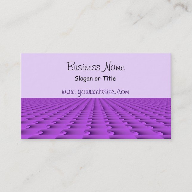 Carte De Visite Vagues Modernes de Design Violet (Devant)
