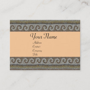 Carte De Visite VAGUES MOSAÏQUES, gris clair