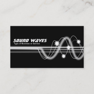 Carte De Visite Vagues sonores - Noir