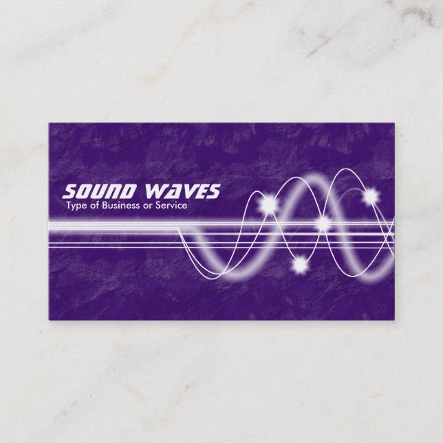 Carte De Visite Vagues sonores - Terre violette (Devant)