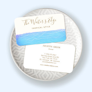Carte De Visite Vagues tropicales Turquoise Ocean