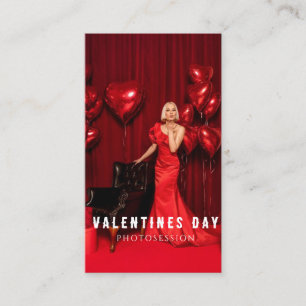 Carte De Visite Valentine's Day Femme Photosession Entreprise