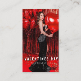 Carte De Visite Valentine's Day Femme Photosession Entreprise