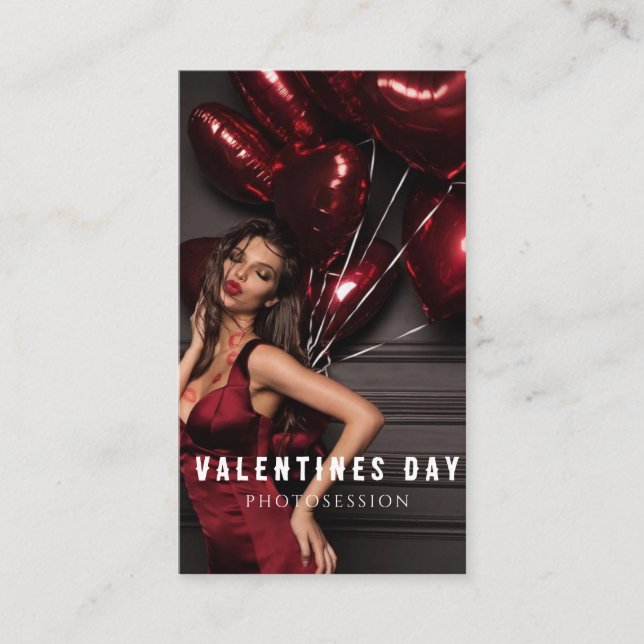 Carte De Visite Valentine's Day Femme Photosession Entreprise C (Devant)