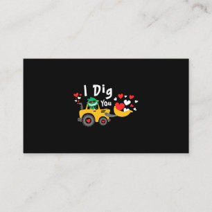 Carte De Visite Valentines Jour Excavateur Dinosaur Dino Je T'Ai C