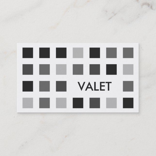 Carte De Visite VALET (carrés moyens) (Devant)