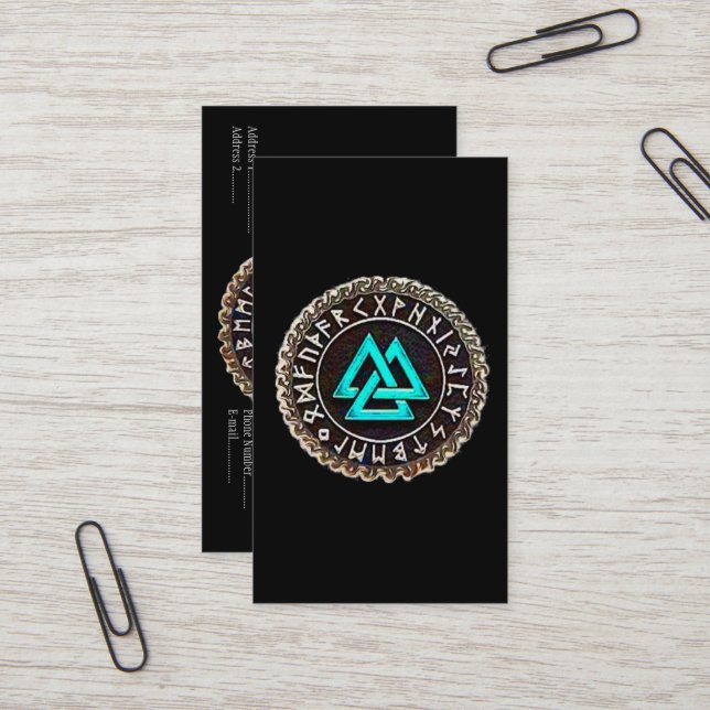Carte De Visite Valknut~ (Winding)  (Devant/Arrière en situation)