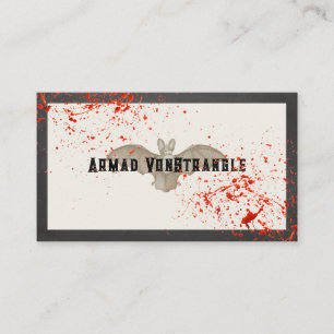 Carte De Visite Vampire Bat Splateaux de sang