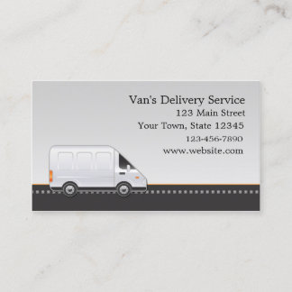 Carte De Visite Van blanc, service de distribution